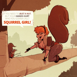 Squirrel Girl - Opening Theme Song - Cartoony PinUpTime to SCRATCH her from adult jokes shortlist :)  Newgrounds Twitter DeviantArt  Youtube Picarto Twitch   