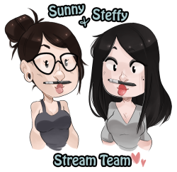 The dream teeeam! Going to be streaming with @sunnyarts come join us won’t you? click the image to join us. 