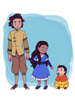 aer-dna:  Another old doodle I’ve been meaning to upload Kataang babies&lt;3 