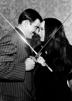 bbbwitched:  vintagegal:  The Addams Family, 1960s  En garde 😼.