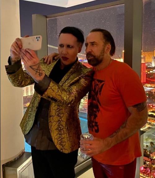 loloftheday:The crossover we’ve all been waiting for. Proof that Marilyn Manson and Nicholas Cage are Not the same person