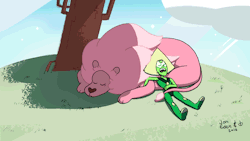 leftcircle:  joneden:   Peridot &amp; Lion fan animation. Can’t believe how well this turned out.   Amazing background by OnionOh​  .Had a blast making this animation.  @catpacket 