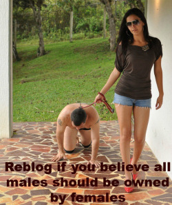 imcagedbywife:  flr-pampared-pussy:  girlsoverall:  Treat us kindly?   http://flr-pampared-pussy.tumblr.com/  Yes, Women are superior to males and should be worshipped and served!
