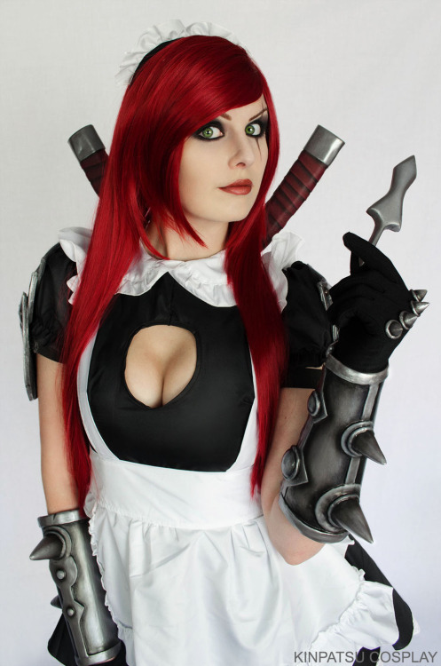Babe cosplays as maid toys
