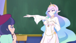 Celestia doesn’t know how to play charades. Her card said “Bloomberg the Apple tree” on it