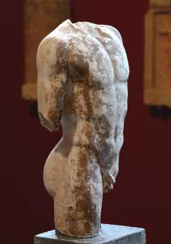 ganymedesrocks: hismarmorealcalm: Eros (type “Soranzo”)  Marble  Greek copy from second century CE after Greek statue attributed to Pheidias  Sparta  Archaeological Museum  Ready to vanish into the night, with all my mind, my senses, my soul…