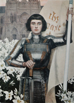 paintingses:  Joan of Arc by Albert Lynch (1851-1912) engraving from Figaro Illustre magazine, 1903 