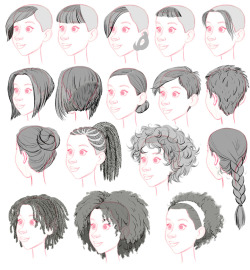 tealin: One of my other jobs on BH6 was to stock the library of hairstyles for crowd people.  Here’s a sampling of ladies’ styles, dropped on the generic head. 