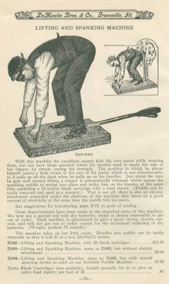 peashooter85:  Self Spanking Machine “Fraternal Supply Catalog” of Messrs DeMoulin Bros &amp; Co. of Illinois, 1930 