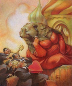 doombrigade:  doombrigade:  riddlesphinx:  Carter GoodrichRussian Bear, cover illustration for Forbes  Russians, the proudest furries.   #take me down to bearadise city where the girls are bears and the bare bear tiddies  