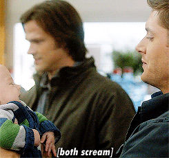 mira-of-sassgard:  hangofthursdays: Ah. You’re actually not awful at that.  Lets just admit now that we would all parent like Dean Winchester. 