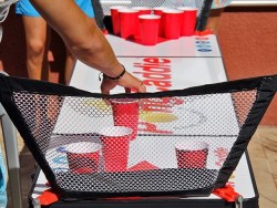 Well well, look what we have here! For all you beer pong enthusiasts, my friends made beer pong nets to save your balls&hellip; 😏 Go get it now for 50% off on the @pongcaddie Kickstarter!! ⚪️ #savethoseballs!! by jaslynome
