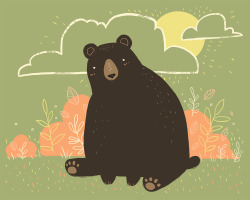 kumaclaw:  kelseykingillustration:  [ HELLO, BEAR! ]   Cutiebear