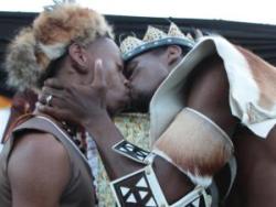 thatqueersouthernkid:  maganayakare: Two young men tied the knot in a rare South African gay wedding in KwaDukuza (Stanger) on Saturday. In what was described as the town’s first gay marriage, Tshepo Modisane and Thoba Sithole, both 27, walked down