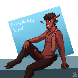 bavarii:  A little birthday gift for the wonderful @kupo-klein!He has some seriously awesome satyrs that I just adore, so here is one of them in all its naughty glory. 