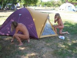 heartlandnaturists:  Nude camping is awesome. Arriving at your campsite, stripping down, and knowing youâ€™ll be free to feel the breeze and sun on your skin for two or three days straight is wonderfully freeing! Thereâ€™s nothing as relaxing as sitting