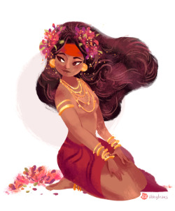 abbydraws:  another take of Dian Masalanta, Tagalog Goddess of Love (Philippines) channeling Anette Marnat’s style this time.