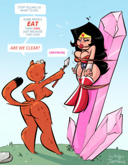   Wonder Woman vs Pussy People - Cartoony PinUp#MakeWondiTiedAgain, Professor Marston would be so proud :)&mdash;&mdash;&mdash;&mdash;&mdash;Commission info&mdash;&mdash;&mdash;&mdash;Patreon Newgrounds Twitter DeviantArt  Youtube Picarto Twitch