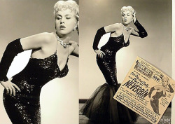 The One and Only..  Miss Patti Neverbin   Promo photo with newspaper ad for an appearance at Rose La Rose’s ‘TOWN HALL Burlesque’ theatre; in Toledo, Ohio..  