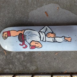 Bottom of a skateboard deck for sale. SHOOORRYYUKEN!
