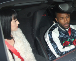 3/22/14 - Katy Perry + Frank Ocean arriving to the Chateau Marmont in West Hollywood. 