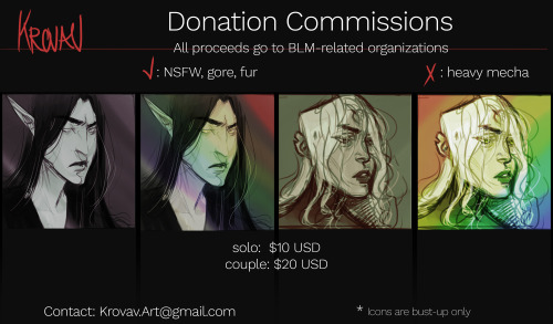   • Now Open: Pride Icon Donation Commissions for @BailProject• Please email me at krovav.art@gmail.com for a slot. ☓ Payments must be made through: [https://tiltify.com/@krovav/krovavs-donation-icons…] ☓ TOS: https://bit.ly/3h4lUia ☓ (You