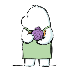 losassen:  Warmup drawing of Ice Bear with a fresh pot of tea for his bros! Ice Bear is a thoughtful bear. 