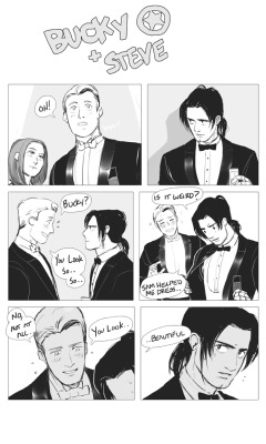 ~*HAPPY BIRTHDAY, ONO*~ I was trying to think of how I could combine two things you are VERY INTO and this was the result! (Although I don&rsquo;t think anyone can do tuxedos or Bucky like you can!) I hope you like it, sweetheart, you deserve so much