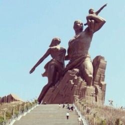 cheskasmagicshire:nerthos:  geoffsayshi:  krystvega:  The African Renaissance Monument in Senegal, larger that the Eiffel tower and the statue of liberty .. Things you don’t see in mainstream media.  @KrystVegaNeteru  This is beautiful.  I think this