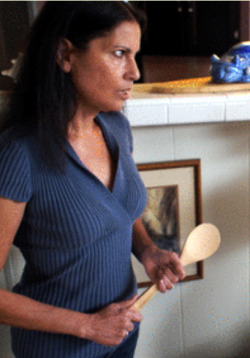 strict-maternal-discipline:  Hereâ€™s another of my favorite female spankers: Chelsea Pfeiffer. And she has also my favorite spanking-implement in had: the woodenspoon! 