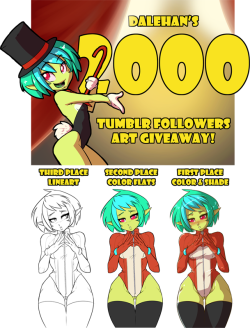 dalehan:  dalehan:  Contest time you guys! To show my appreciation towards my followers, I will give a free drawing to THREE of my followers. Winners will be chosen randomly based on the following rules.  Rules: Must be a follower of at least one of my