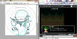 Now working on buttons for Anime Expo while watching free horror game playthroughs on niconico~. I love all the MGR characters, especially Monsoon. (*´д｀*)