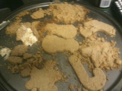 So here’s a fairy fail at cookies. Yeah do NOT sub melted coconut oil for butter in sugar cookies… OOps.