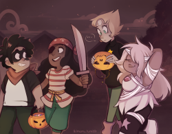 trick or treating with the gems :^)