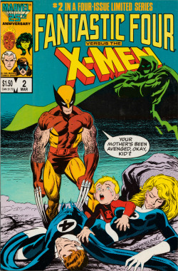 Fantastic Four vs. the X-Men No. 2 (Marvel, 1987). Cover art by John Bogdanove and Terry Austin.