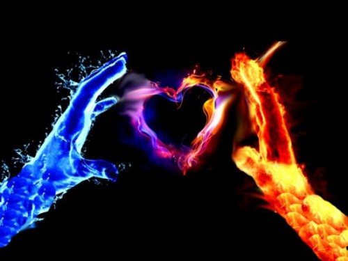 Fire and ice heart
