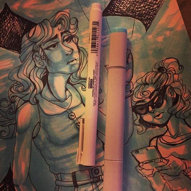 sasgalula: New pens!! #artsnacks ArtSnacks is like a magazine subscription but instead of a magazine you get 4 or 5 different art products to try out. Learn more about ArtSnacks here.