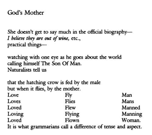 feuillesmortes:  — Anne Carson, “The Truth about God”; Glass, Irony and God