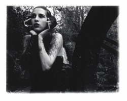 photominimal:  In the dark mountains. With Kate Kalashnikov: Asheville, N.C. / Polaroid Automatic 100 / Fuji FP3000b 