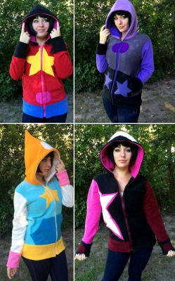 lisa-lou-who:  white-heather:  lisa-lou-who:  Custom sizeable Handmade Gem hoodies! Made in Minnesota by me and my mom =3Check out our store at http://www.RaritysBoutique.etsy.comOR Check out our Facebook page for all of our past and present designs!