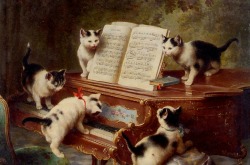 coisasdetere:  “Les chats de Persis” - Carl Reichert - 1836/1918 - Austrian. 
