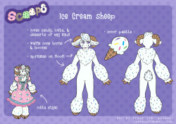 Scoops Ref Sheet - by acorns . Guys this is an ice cream sheep. Her horns and hooves are made of waffle cone! Imagine that &lt;3 &lt;3