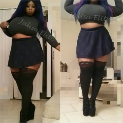 iamjalisaelite:  Modeling outfits last night. This was my favorite. Although I’m now convinced my breasts are too big for turtlenecks