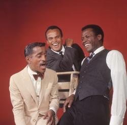 vintageblackglamour:  ICONS: Sammy Davis, Jr., Harry Belafonte and Sidney Poitier in an outtake from their February 4, 1966 LIFE magazine cover. Thank you Reggie Hudlin! Photo: Philippe Halsman/Magnum Photos. 
