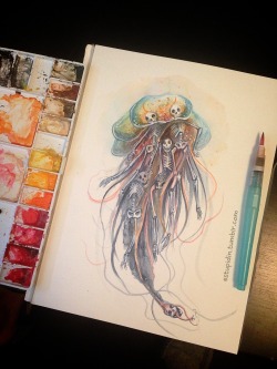 the-maddabber:  estupidin:  I’ve always liked jellyfish, even tho they can be scary as hell sometimes.   Woah….