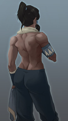 wrrprimary:So for some unknown reason this image I did of Korra’s back has been getting a LOT of reblogs the past day or so. And the bad anatomy has been driving me nuts. So I thought I’d grab some photo references and try and do an updated version.