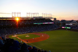 mlb:  That Wrigley sunset.  Some day we will see this for ourselves.