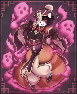 secretlysaucy: VELVET THE CHINESE VAMPIRE Starting my halloween comms off strong with a spooky Jiang-shi! As commissioned by @xixkuro  PATREON I TWITTER  