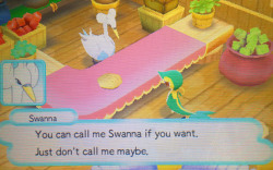tinycartridge:  Hey, I just got the Pokemon Mystery Dungeon demo And this is… what happens when you meet Swanna in PMD: Gates to Infinity. Shout outs to Karkachu for taking a photo of this convo and posting it online. Additional out-shouting to the
