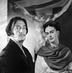 drunkblogging:  crackheadparis:  Frida Kahlo &amp; Salvador Dali.  this is more important than anything you’ve seen today maybe this month 